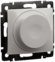 Светорегулятор универсальный поворотный без рамки Legrand Valena 5-300Вт алюминий картинка